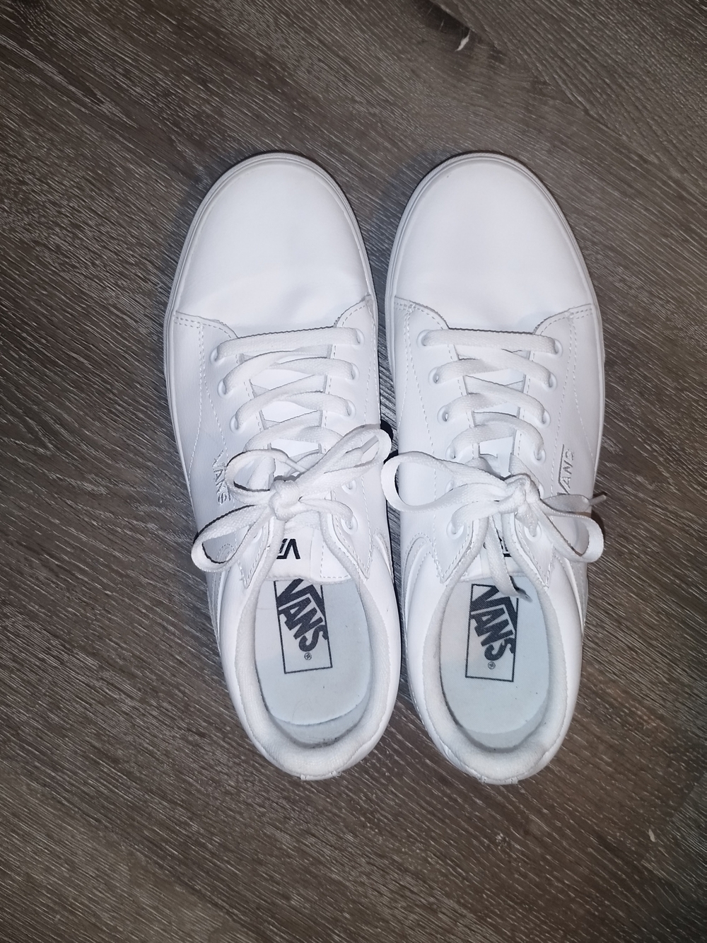 Vans White Leather  Sneakers